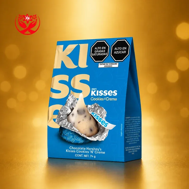 Caja de Chocolates Hersheys Kisses Cookies & Cream Caja 74G